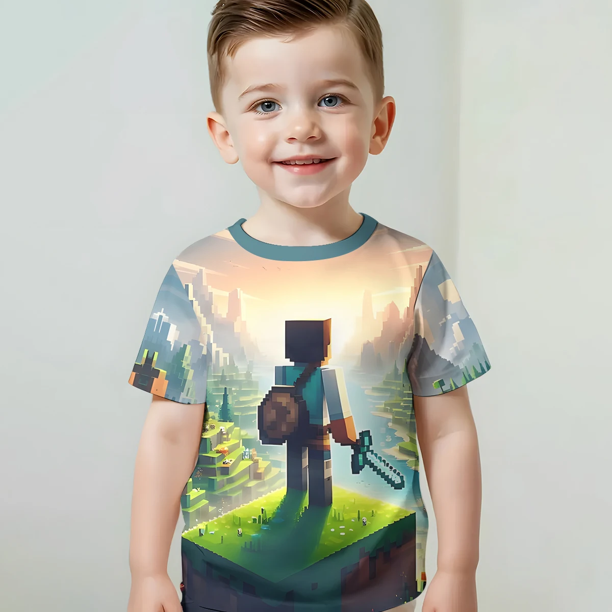 Hot Game 3D Print Baby Clothing 5 to 14 Years Male Outdoor Clothes for-M-M-minecrafts-Children Boy Girl Child T-Shirt Top Shirts