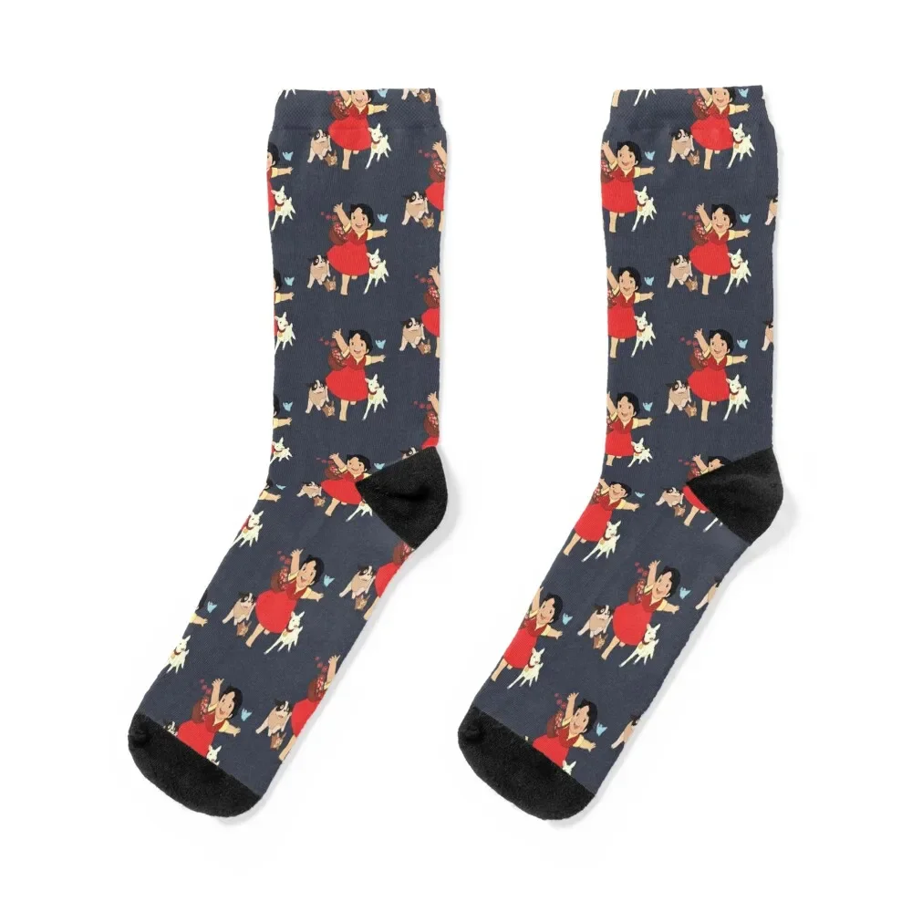 

Heidi the girl from the Alps Socks man funny gifts Stockings compression Designer Man Socks Women's