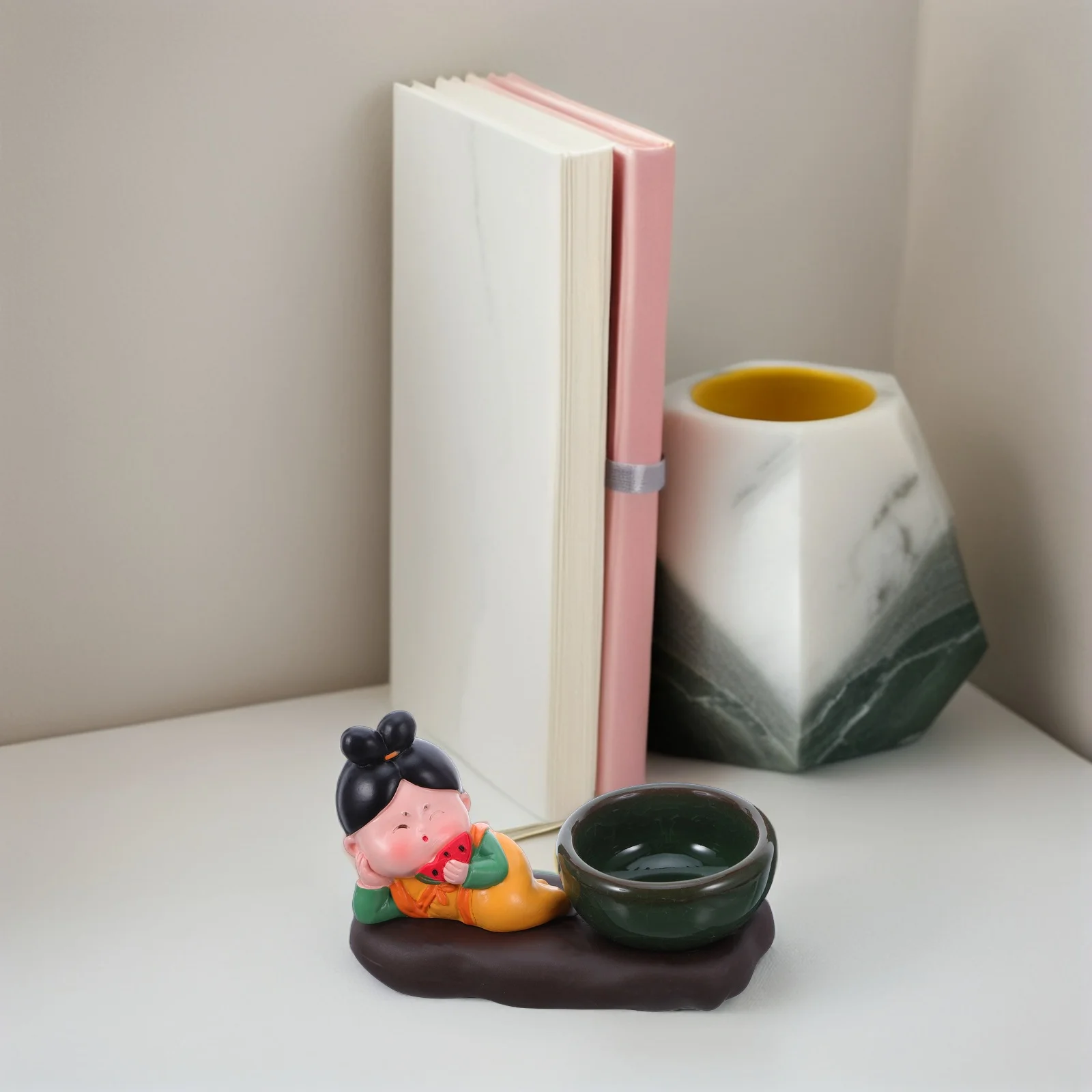 

Chinese Style Ceramic Incense Holder Vintage Sandalwood Burner for Home Office Bedroom Tea Spa Aromatherapy Relaxation