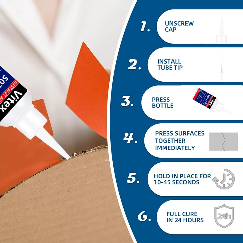 Vitex 1-5 шт. 502 20 мл сильный клей цианоакрилатный клей быстросохнущий резиновый керамический металлический прочный жидкий клей
