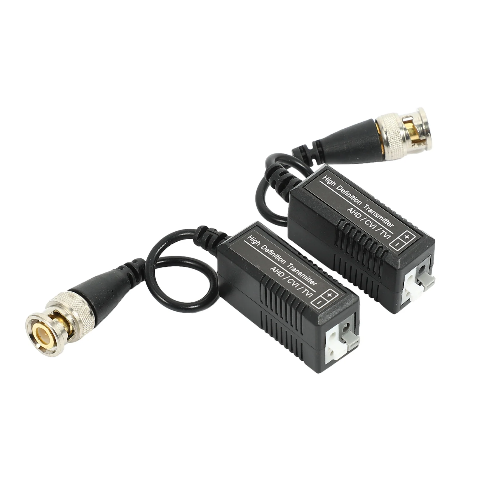 4 Pairs 8 Pieces Passive Video Balun Transmitter & Transceiver with Cable for 1080P TVI/CVI/TVI/AHD/960H DVR Camera CCTV System,