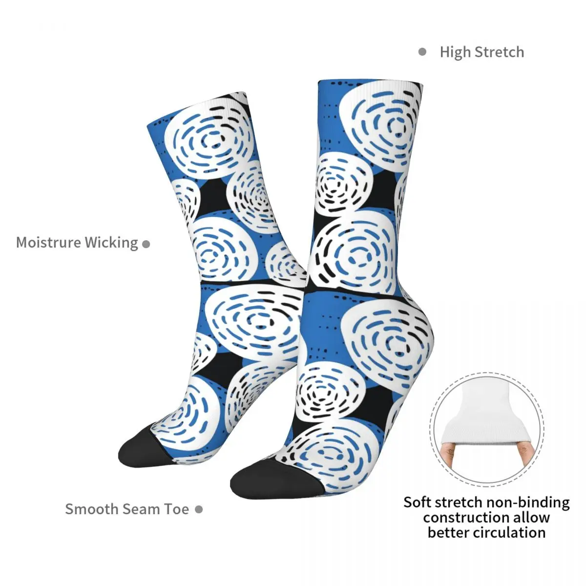 Doodle Abstract Pattern Socks Harajuku Sweat Absorbing Stockings All Season Long Socks Accessories for Man Woman Christmas Gifts