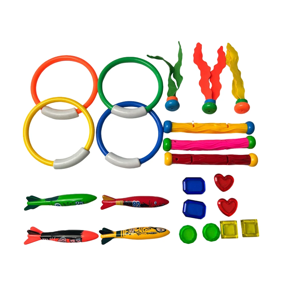 Swimming Pool Throwing Toy Interactive Underwater Toy Set Funny Swimming Pool Treasure Hunt Toys for Pool Beach