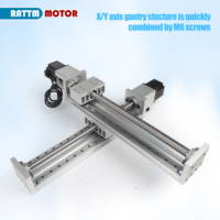 ZBX80 Cross slide travel 100mm --600mm CNC X Y Z axis linear stage motion actuator Nema23 stepping motor