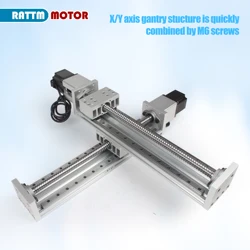 ZBX80 Cross slide reizen 100mm --600mm CNC X Y Z-as lineaire podium motion actuator Nema23 stappenmotor
