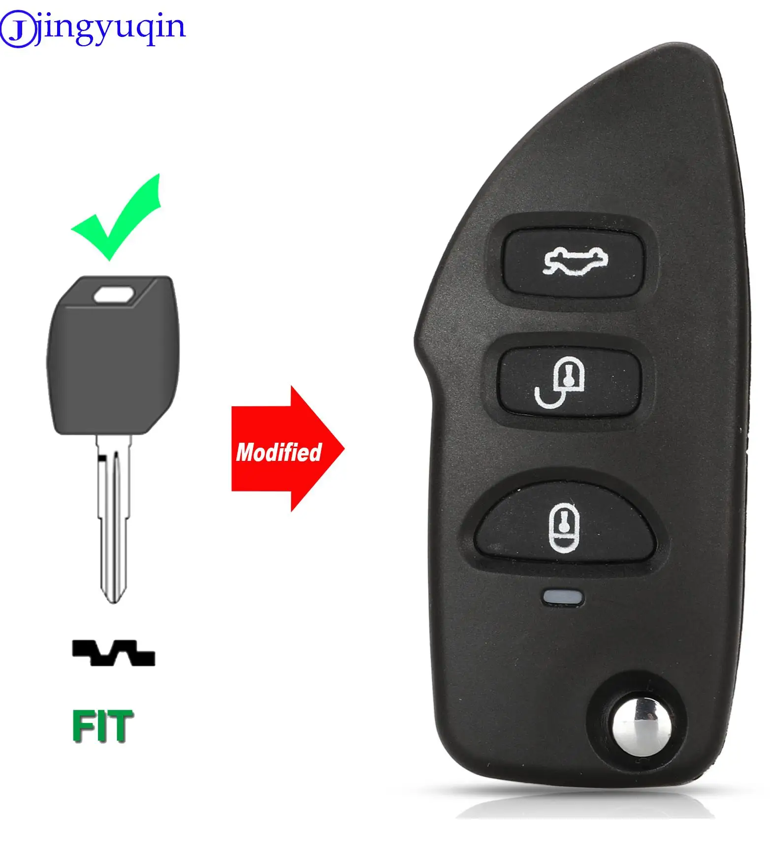 Jingyuqin Key Shell Case dla Hyundai Trajet XG Sonata Sonica Santa Fe (Gen 1/SM) dla Kia Magentis Optima Sorento 2002-2009