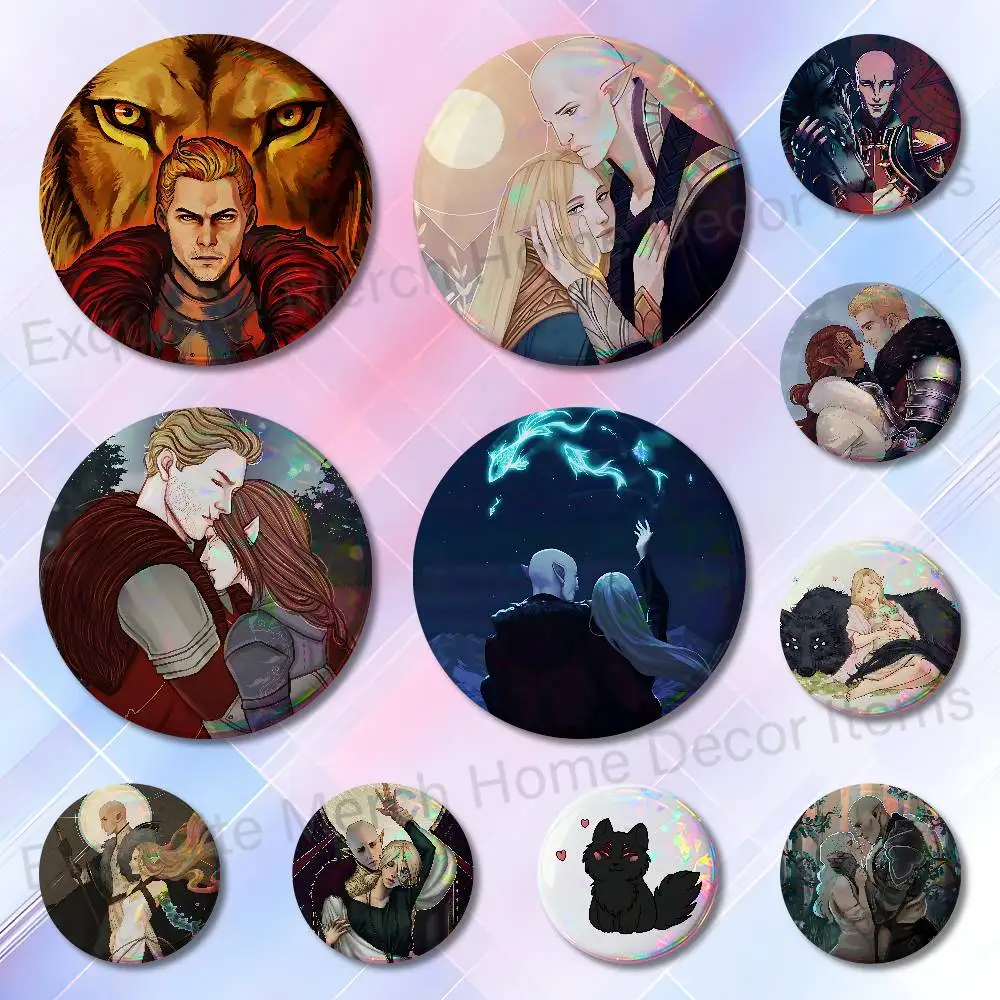 Solas Cullen D-Dragon A-Age Artist Alley Fan-made Merch Custom Badges 75mm 44mm 25mm 32mm 58mm Collect Gifts Large