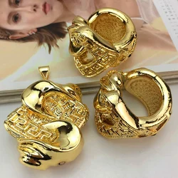 Yuminglai Women Big Bold Earrings Necklace Set Fashion Copper Bride Wedding African Map Shape Dubai Trendy Jewelry Set FHK17113