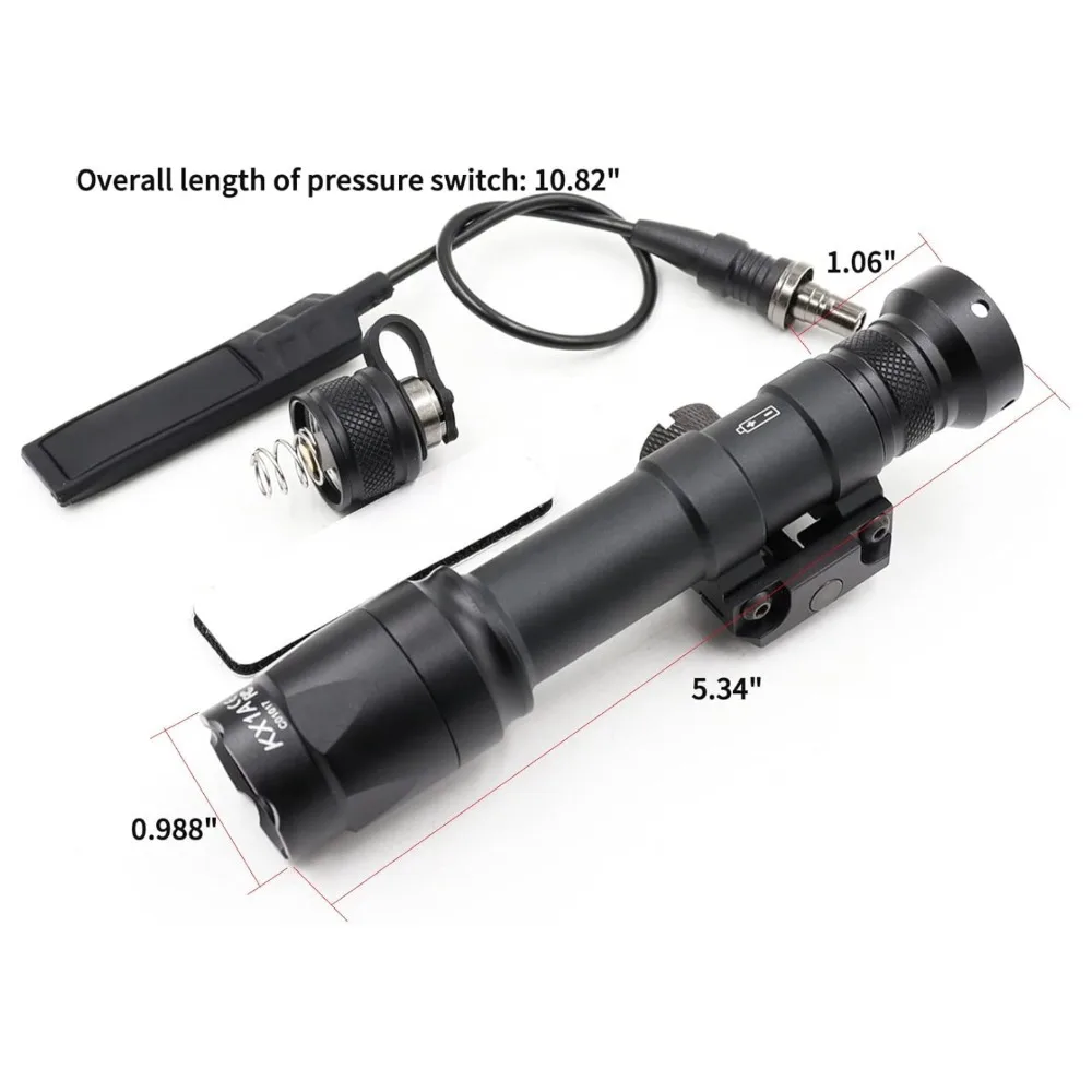 M300A M600C Tactical LED Flashlight Weapon Scout Light Fit 20mm Picatinny Rail Hunting Airsoft Accessory for Outdoor Hunting