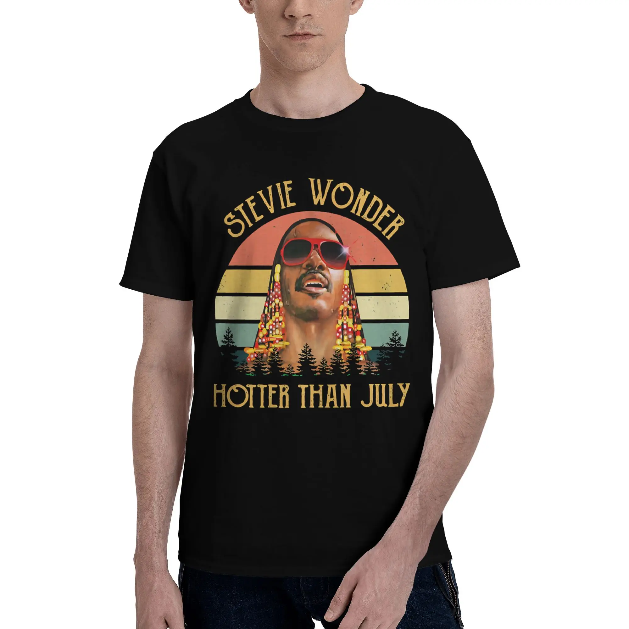 1 Piece Smile Funny Graphic 100% Cotton T-Shirt Songs In The Key Of Life Tops Tees For Men