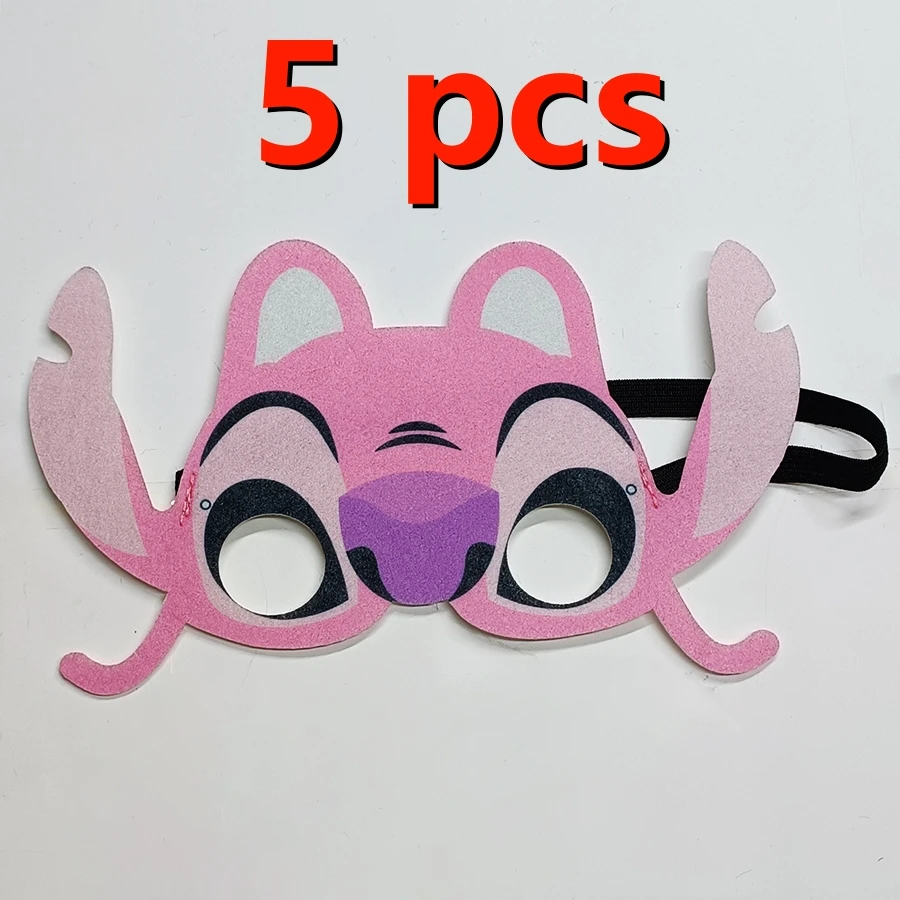 5 Pcs/Set Lilo Stitch Halloween Masks Cosplay Mask Gift Christmas Birthday Party Dress Up Costume Mask For Kids Children