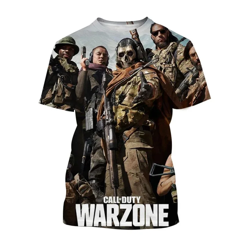 Popular Shooting Games Summer Fashion Creative Design Patterns 3D Printing Stimulating Trendy Cool Personalized T-shirt