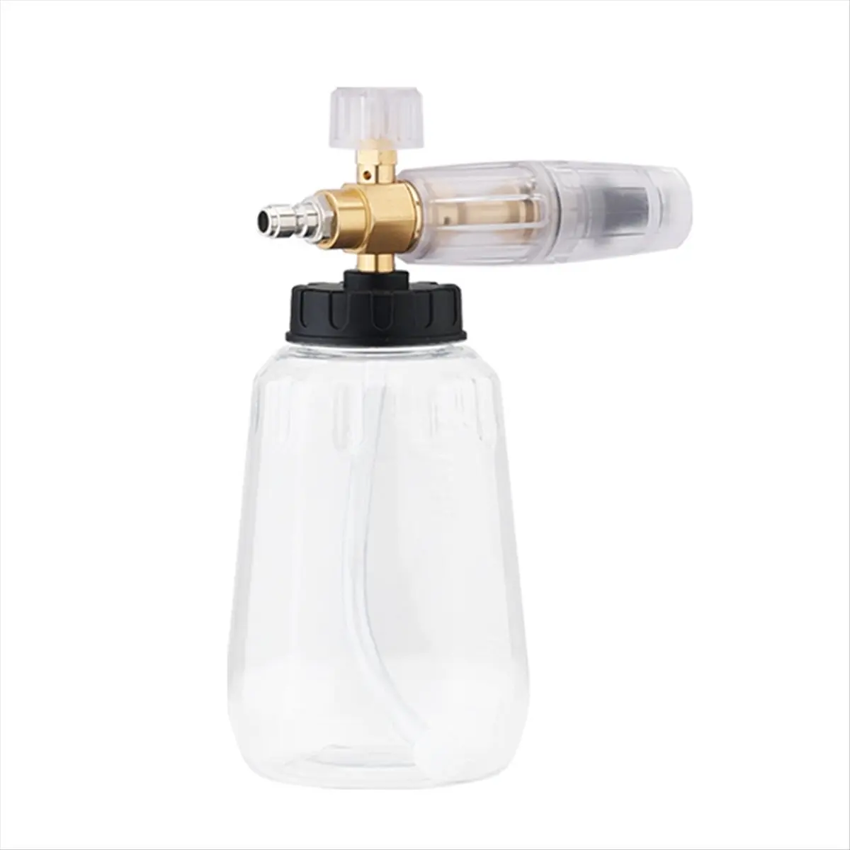 DT1986 TO High Pressure Car Washer Foam Pot 1L Capacity 1/4 Quick Connect Adjustable Nozzle for Car Boat Transparent