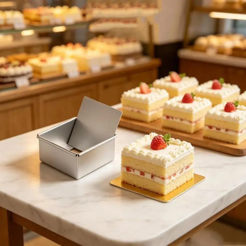 Square Cake Pan With Removable Bottom Anodized Aluminum Baking Tin For Wedding Birthday Cheesecake Chiffon Mold