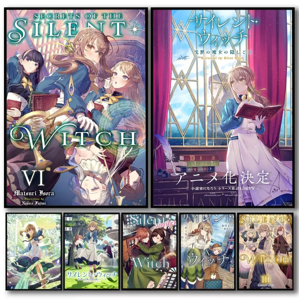 Anime Secrets of the Silent Witch Poster Decorative Wall Art Stickers Mural Photo Print for Home Living Room Hallway Decor Gift