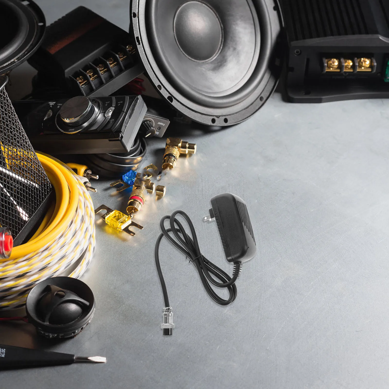 

Power Adapter for Audio Mixers 4-Pin Connector Stable High Efficiency Power Supply Adapter for Mixing Consoles Audio Equipment