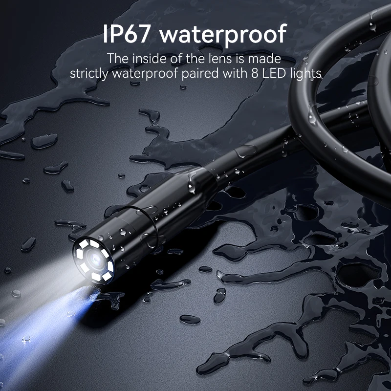 KERUI 2MP Endoscope Camera 4.3 IPS Screen Dual/Single Lens Waterproof Camera Borescope for Pipe Inspection Car Repair