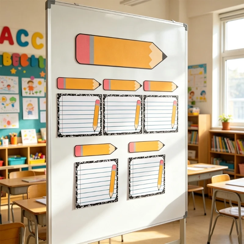 Dry Erases Board Set for Classroom Schedules, Offices and Home Use