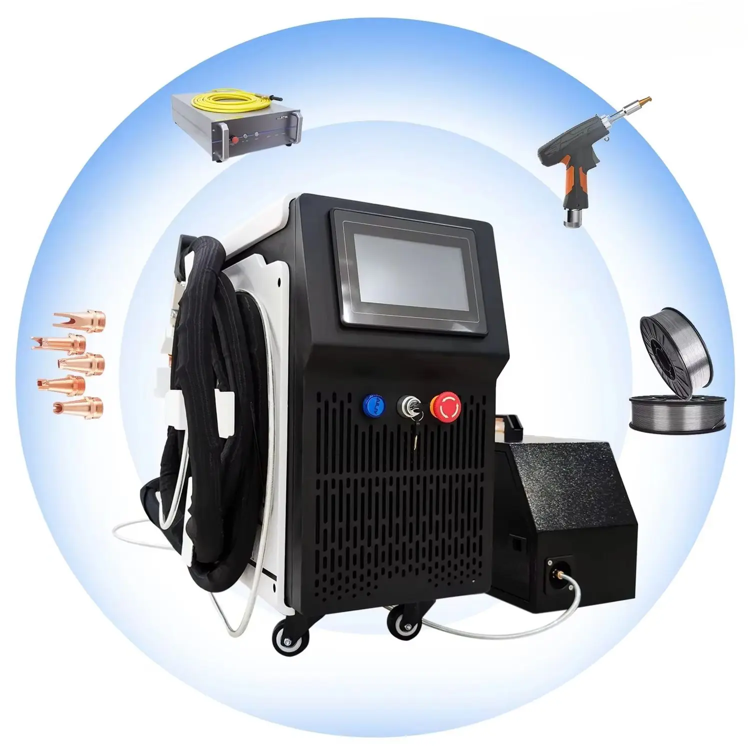 All In One Handheld Laser Welding Cutting Cleaner High Welding Strength Beautiful Weld Joint No Subsequent Grinding Process