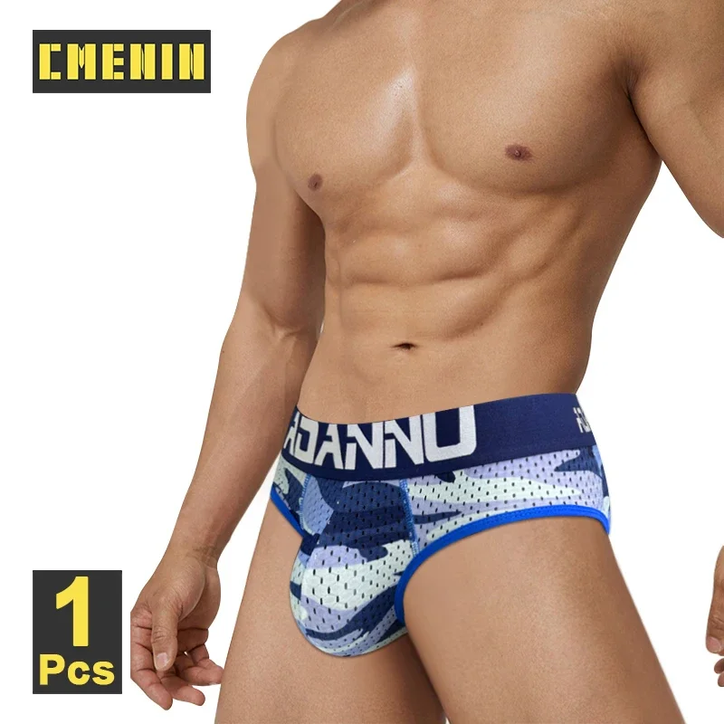 CMENIN Cotton Men Underwear Sexy Hip Pad Men\'s Briefs Camouflage Breathable Mesh Mens Underpants Sissy Gays Bikini Man Panties