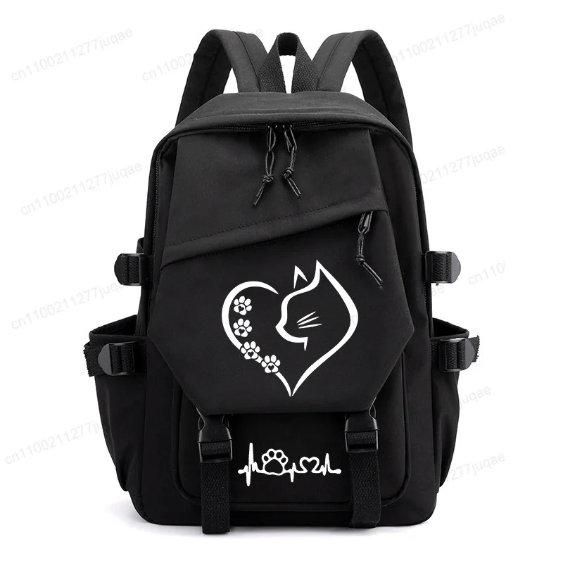 Back To School Cute Funny Cat Anime Backpack Girl School Bag Travel Bag Fashion Leisure Backpacks Mochila Travel Knapsack Bag