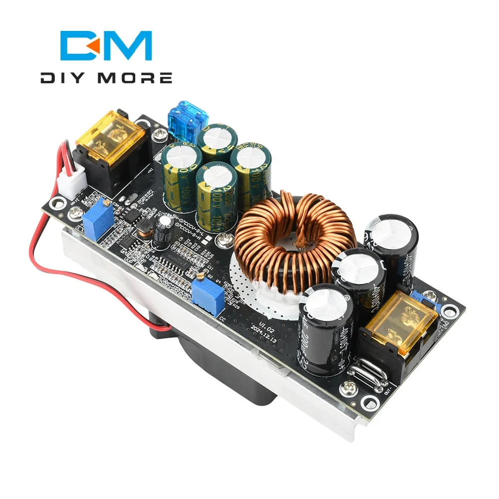 1200W 20A DC-DC Boost Converter Step Up Power Supply Module DC 14-60V/85V to 14-90V/120V Adjustable Voltage Charger