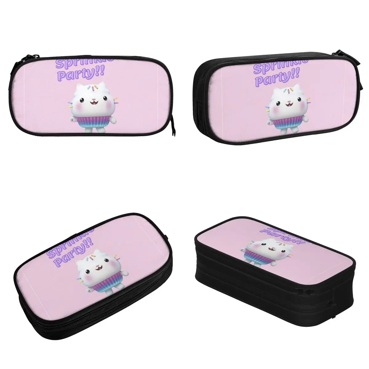 Gabbys Dollhouse Cakey Cat Pencil Cases Cute Cute Kids Pen Bags Kids Large Storage School Supplies Cosmetic Pencilcases