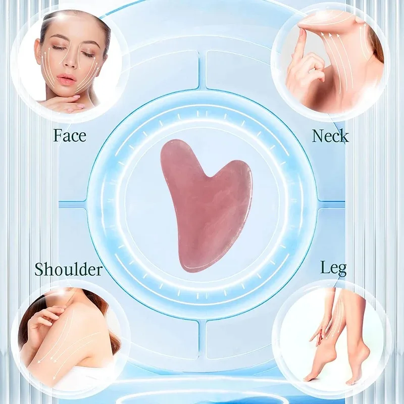 Resina Natural Gua Sha Massage Tool, Massagem Ferramentas Set para Face Back and Neck Release, Reduzir a dor muscular