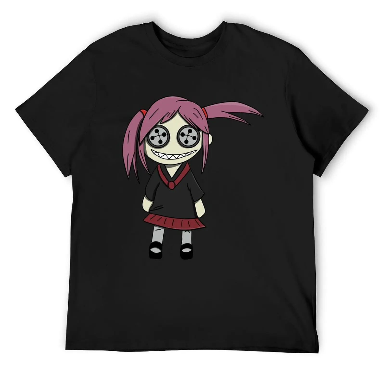

Kawaii Button Eyed Girl Smiling - Cheese T-Shirt Blouse hippie clothes cheap stuff Short sleeve tee men
