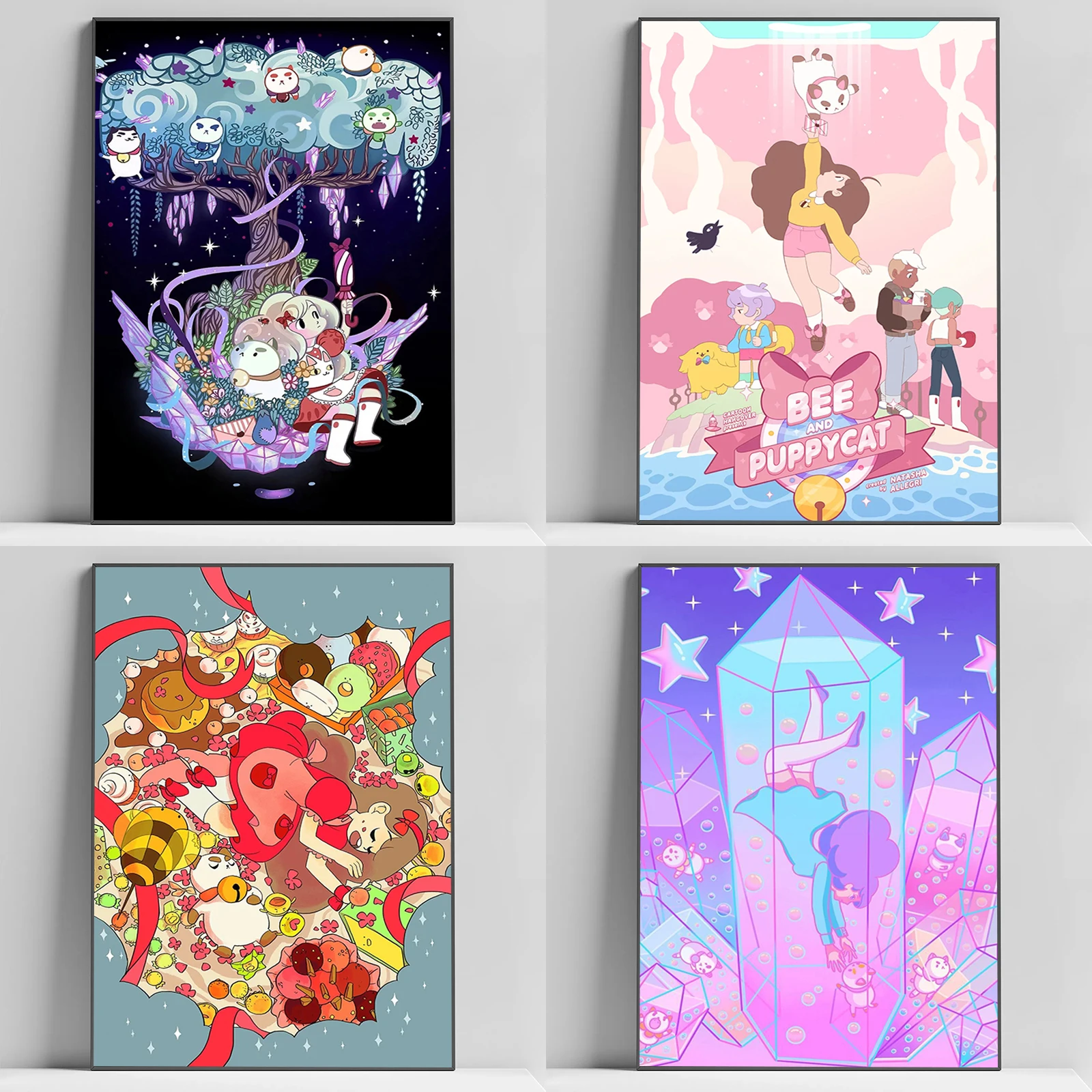 

Bee and PuppyCat Cartoon Poster Posters for Wall Art Home Decore With Free Shipping Decorative Painting Room Decor Canvas Prints