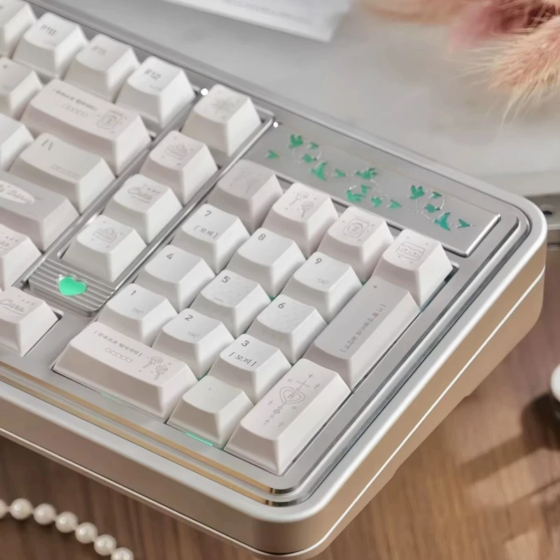 

Fmate98 Mechanical Keyboard Kit Custom Tri-mode CNC Aluminium RGB Quick Disassembly 2.4g Bluetooth Hands on Set for Gamers