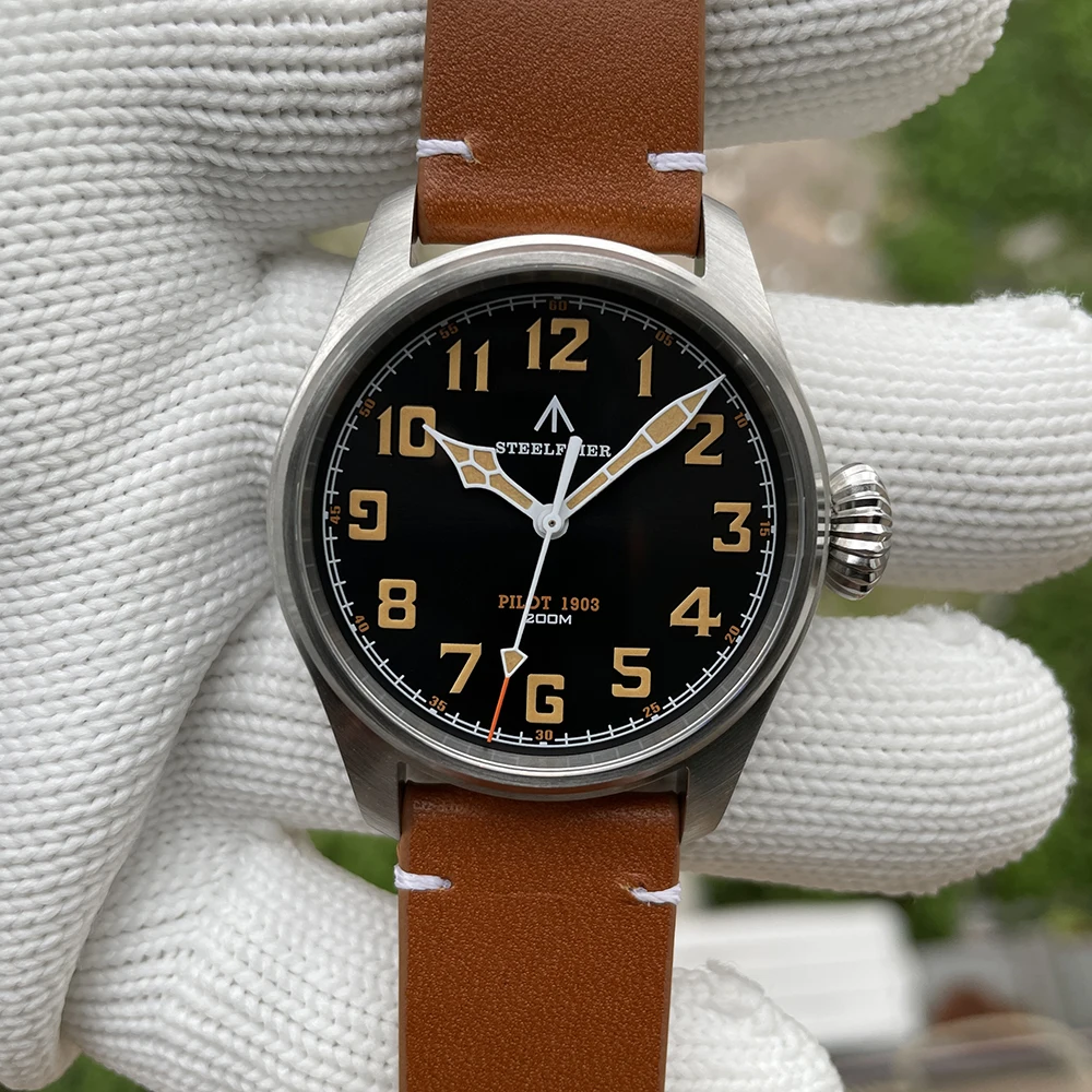STEELFLIER Offizielle SF740V Neue Quarz-Armbanduhr Super C3 Leuchtende 200M Wasserdichte VH31 Mute-Uhrwerk Mann Mode Business Uhr – Detail 24