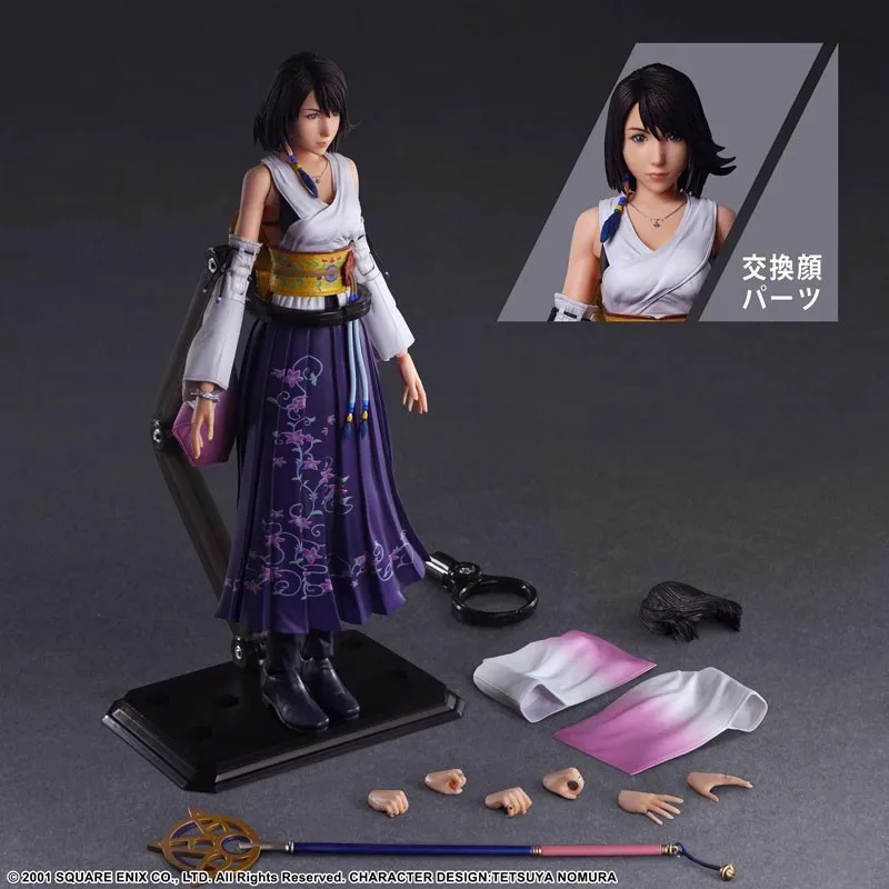 

In Stock Original Playarts FF10 No.2 Yuna Action Figures Anime Model Toys Figura Pvc Gifts Collection No Original Box
