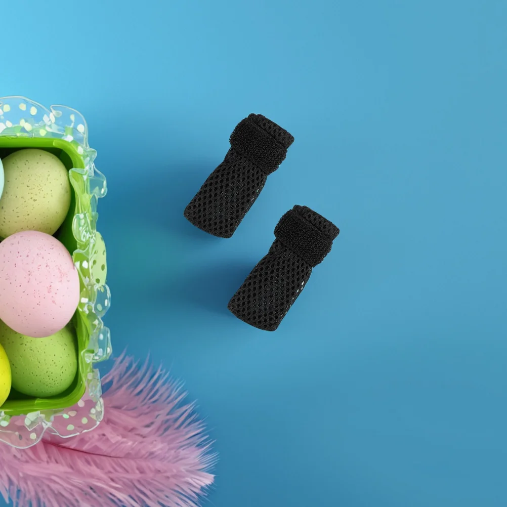 

4Pcs Cat Mittens Breathable Mesh Anti Scratch Claw Protectors for Indoor Cats Pet Bathing Cutting Nails Black S