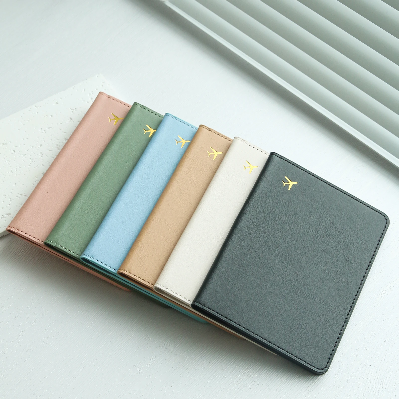 Pure Chic Passport Wallet Faux Leather Lightweight Waterproof Rfid Blocking Slim Vaccine Card Holder Travel Essentials