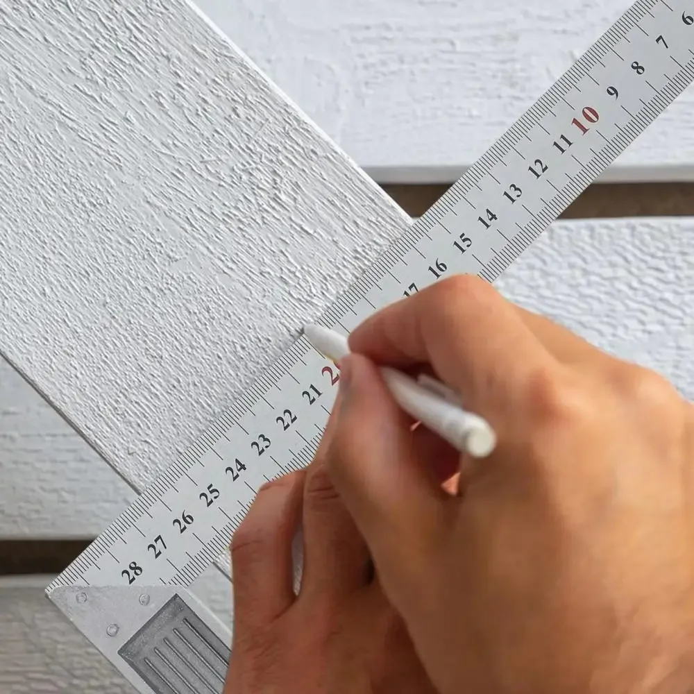 Aluminum Handle Stainless Steel 90 Degree Right Angle Steel Ruler with Scale Right