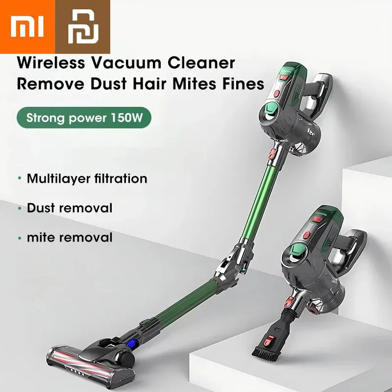 

Xiaomi Youpin Handheld Wireless Vacuum Cleaner Multi-functions for Remove Dust Hair Suction Dual Motor LED Vacuum Cleaner