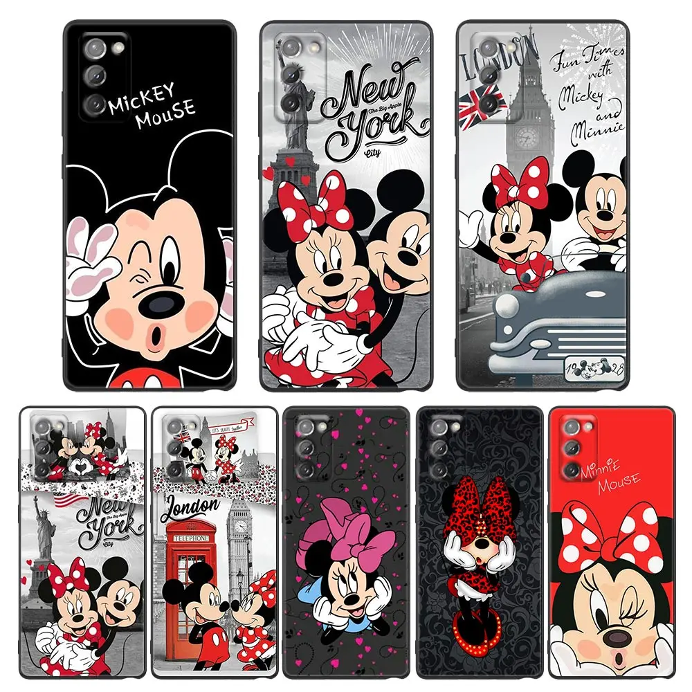 Case For Samsung Galaxy NOTE 20 10 8 Ultra Lite M33 M32 F14 M30 M30S 5G J8 J7 J6 2018 Pro Plus Case Cute M-Mickey M-Minnie Mouse