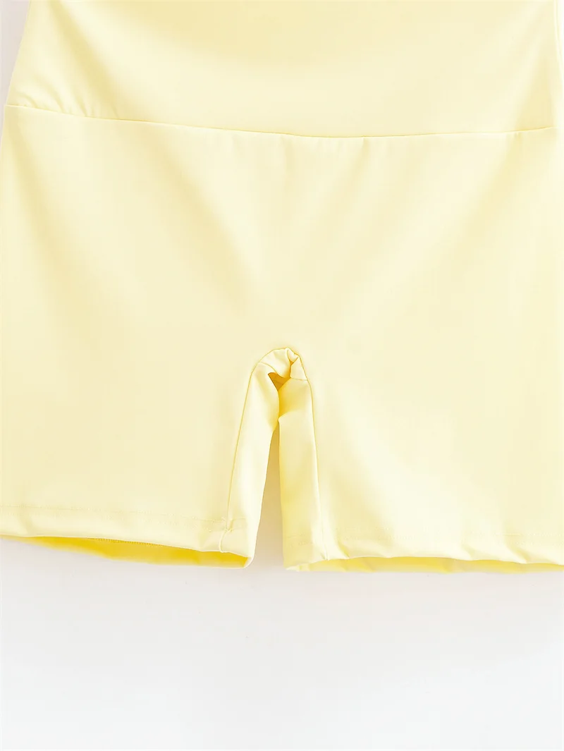 Women's Shorts Summer 2025 New Yellow Yoga Cycling Sports Jogging Workout Shorts Slim Sexy Fashionable and Versatile