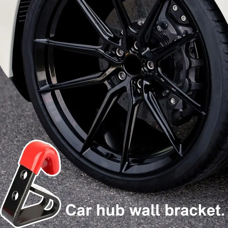 Tire Wheel Rim Hub Hanging Metal Hook Wall Mounted Racing Hook Car Rim Display Stands Wheel Rim Wall Holder Exterior Car Parts