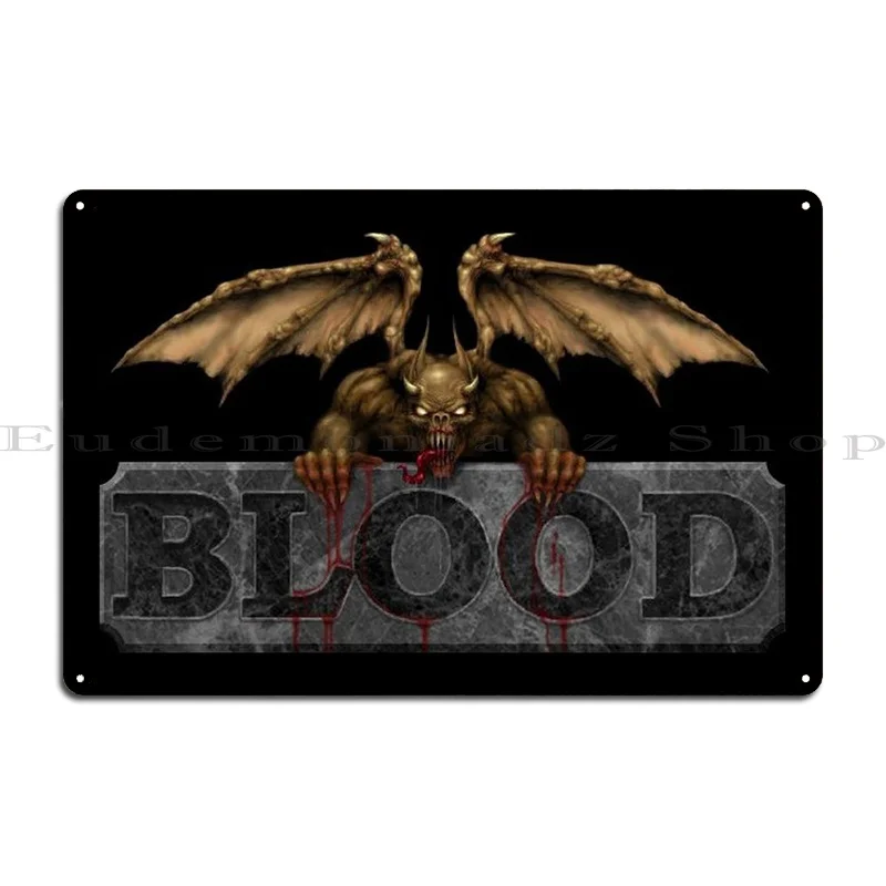 Monolith Blood Logo Metal Plaque Poster Create Wall Mural PaintingCharacter Decoration Tin Sign Poster