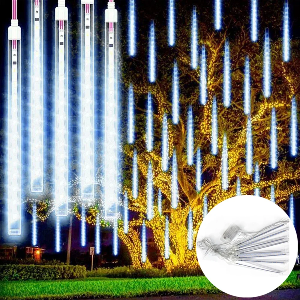 

Eid Mubarak Valentine's Day Ramadan Decoration Battery Power Garland Lamp Outdoor LED Meteor Shower Rain Fairy String Light