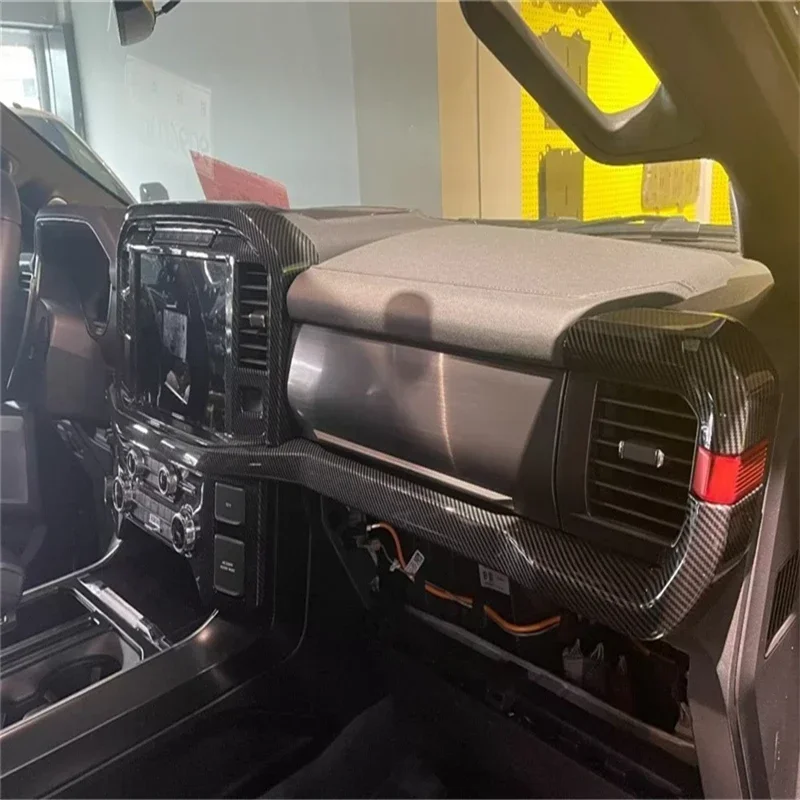 

WELKINRY For Ford F150 P702 14th Generation 2021-2026 Lobo Front Car Console Table Air Conditioning Vent Outlet Cover Trim