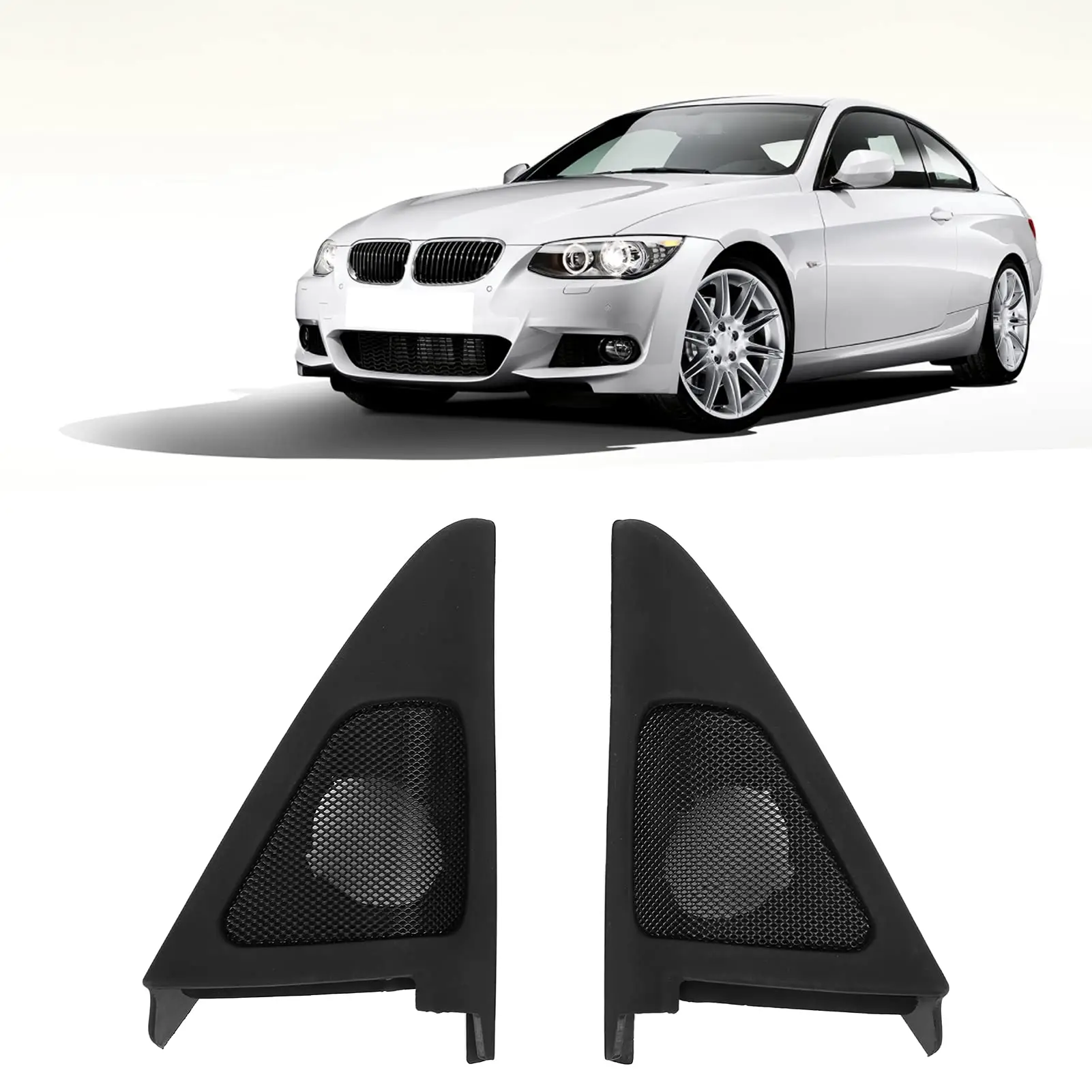 Front Door Tweeter Cover High Pitch Speaker Cover Trim Interior Replacement for BMW 3 Series E92 E93 2006-2013 51337184197