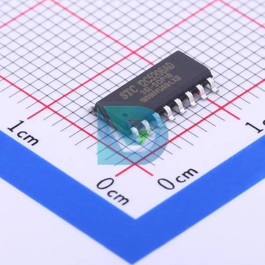 STC12C5206AD-35I-SOP16-microcontroladores SOIC-16 serie 51, 6KB, 256Byte FLASH 11, 3,5 V ~ 5,5 V, chips (MCU/MPU/SOC), nuevos y originales