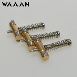 3pcs Guitar Bridge Saddles Inner-hexagon Screws Compensated Guitar Bridge Saddles Brass Material For Tlcaster Guitar Replacement