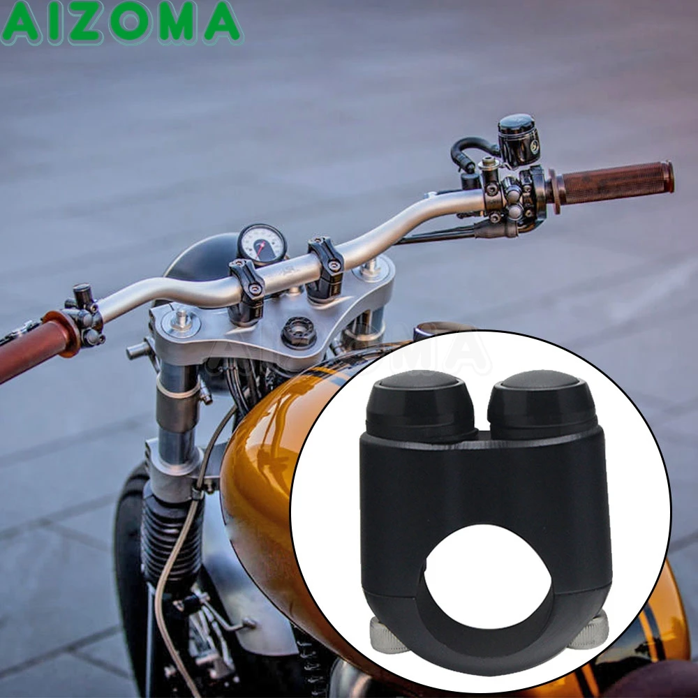 Interruptor de manija de 2 botones para motocicleta, interruptores de bloqueo automático momentáneo para Aprilia Dorsoduro ETV Mana Pegaso Shiver Tuono Buell