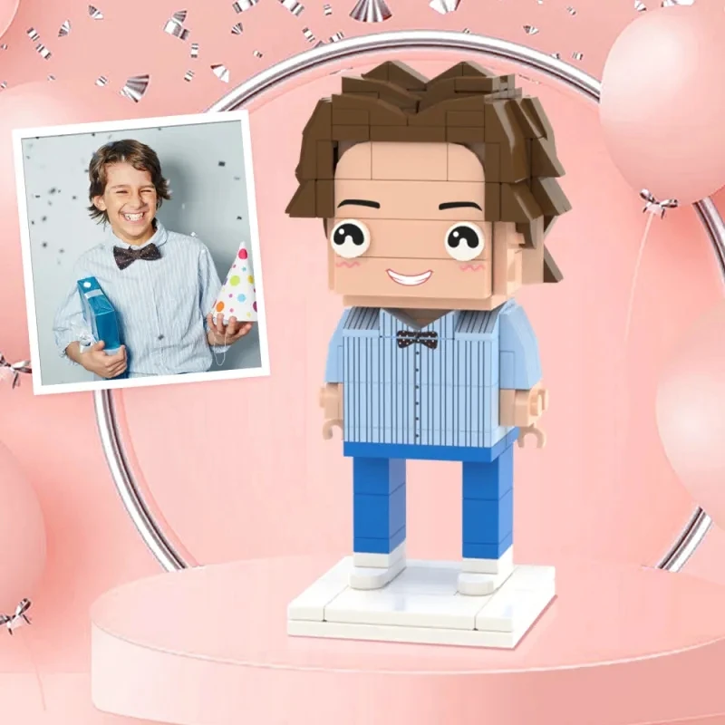 

Birthday Gifts for Kids Full Body Customizable 1 Person Custom Brick Figures Small Particle Block Toy My Custom Brickfigures