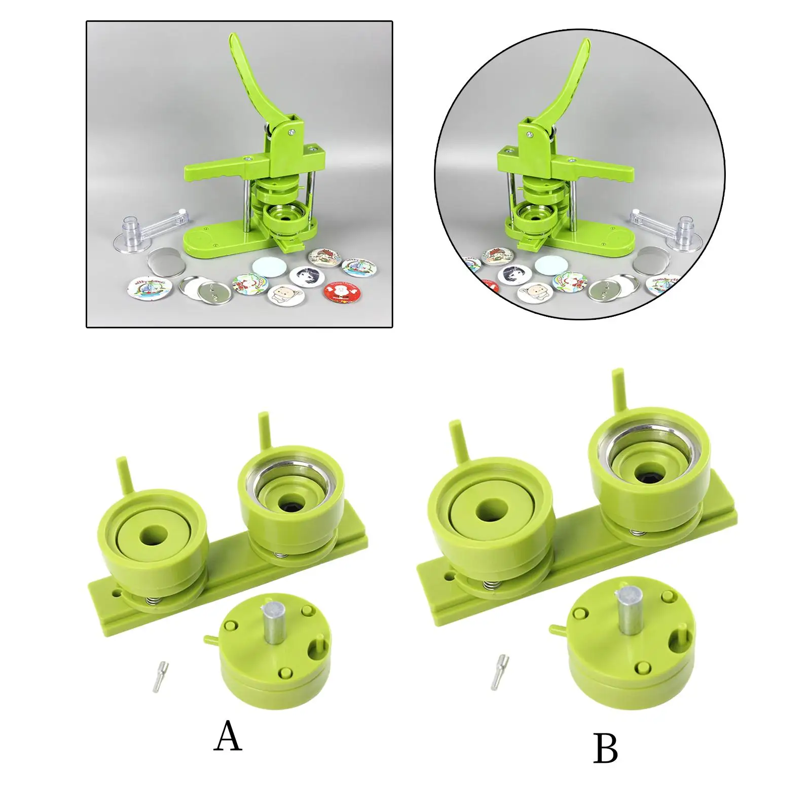 

Round Button Badge Maker Mold Die Punching Mould 44mm 58mm for Organization Conference DIY