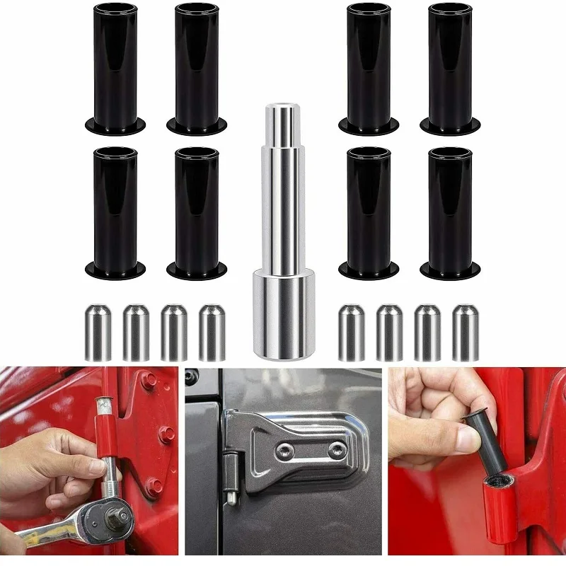 17pc Door Pin Guides Door Bushing Removal Tool for Jeep Wrangler JK JL 2007-2019 Car Accessories